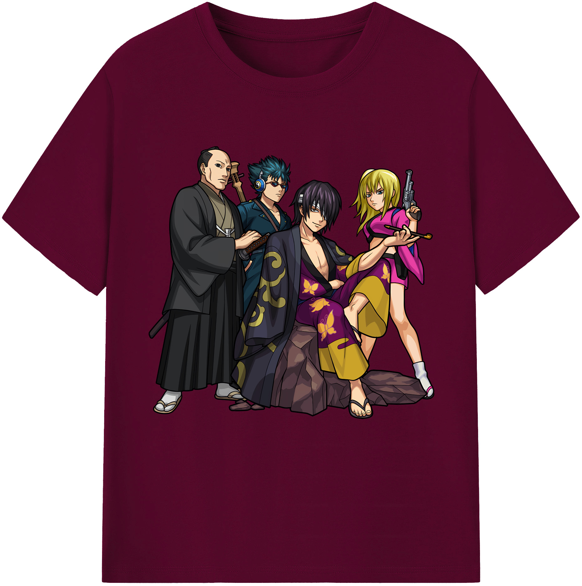 （画像用） ぎんたま 坂田銀時（さかたぎんとき） 神楽 志村新八（しむら しんぱち） GINTAMA Sakata Gintoki Kagura Shimura Shinpachi レディースカジュアルプリントTシャツ（綿100％）